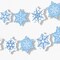 Big Dot of Happiness Blue Snowflakes Garland Banner, Winter Wonderland Decorations Backdrop, 30 Feet of Cord, 15 Paper Snowflake Shapes Double-Sided